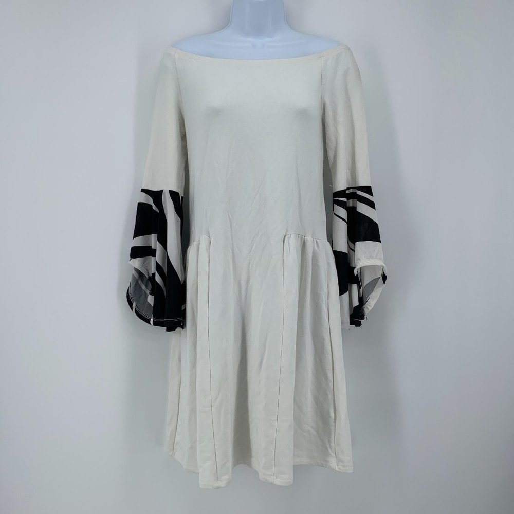 Go Couture NWOT Women's White Black Contrast Print Dress Size Medium